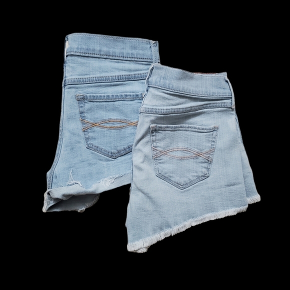 Abercrombie Kids Girls Distressed Shorts - Set Of 2 (AH20) - Picture 6 of 6